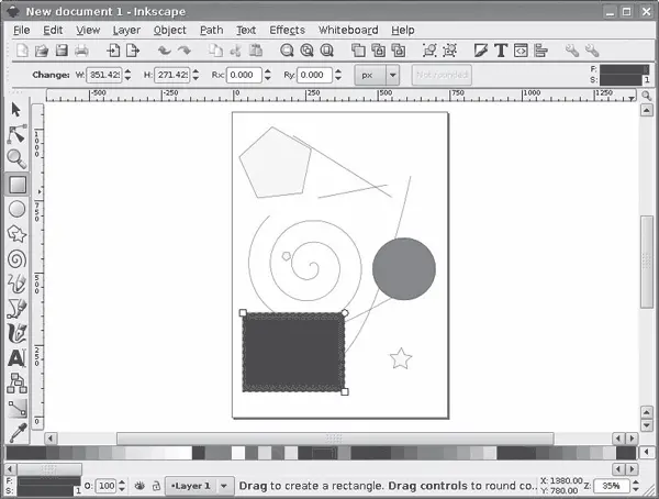 Рис 54Редактор Inkscape Редактор Skencil Skencil это еще один редактор - фото 126