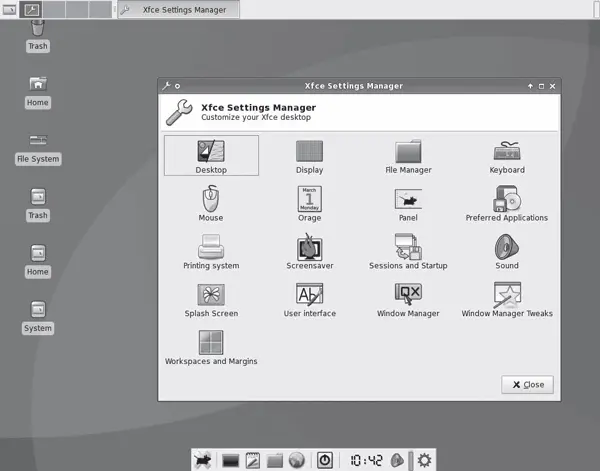 Рис 63Интегрированная среда XFce Примечание Для установки XFce в Ubuntu - фото 137