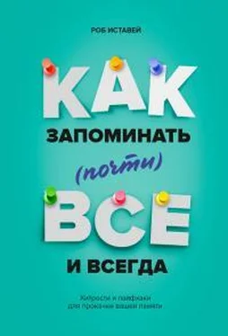 Роб Иставей Как запоминать (почти) всё и всегда. Хитрости и лайфхаки для прокачки вашей памяти обложка книги