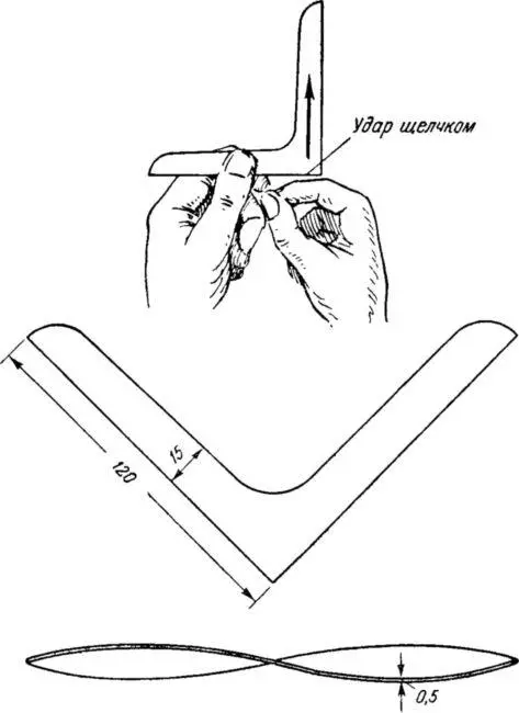 Рис 4 Бумеранг из картона Плоскости бумеранга или поля шляпы должны быть - фото 6