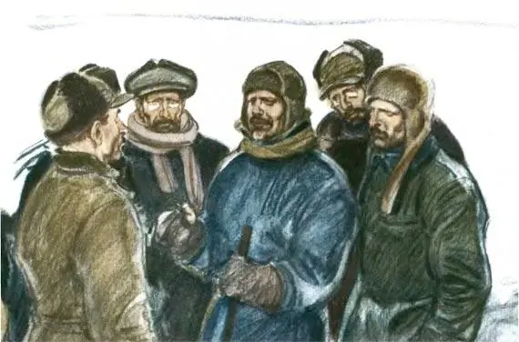 К ПОЛЮСУ Впереди шёл Седов За ним вели собачьи упряжки Линник и Пустотный - фото 20