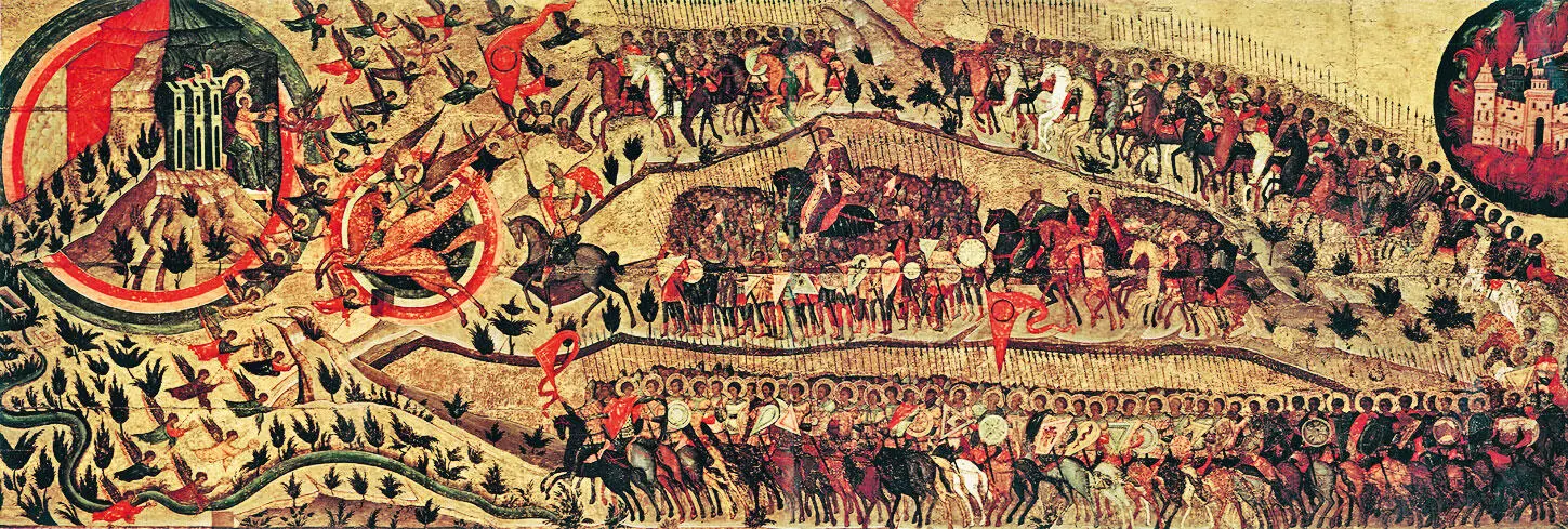 Благословенно воинство Небесного Царя Икона написанная в 1550х годах по - фото 26