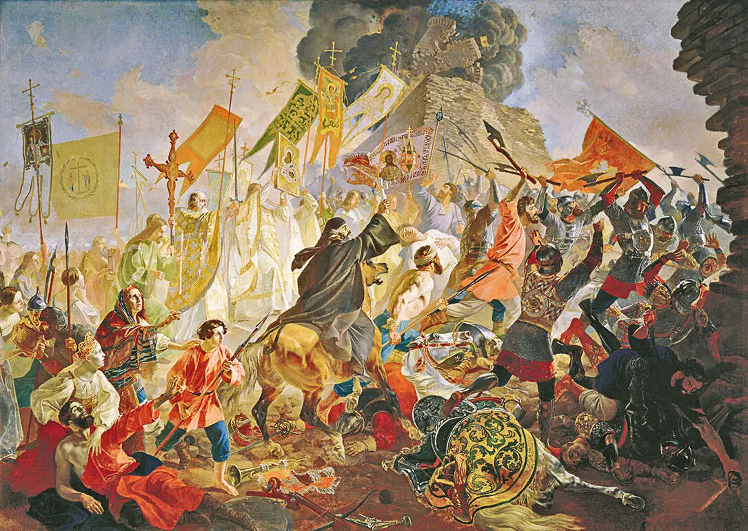 К П Брюллов Осада Пскова королем Стефаном Баторием в 1581 году С другой - фото 86