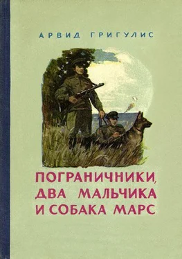 Арвид Григулис Пограничники, два мальчика и собака Марс обложка книги