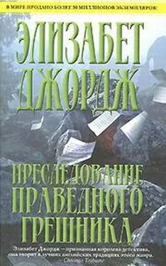 Элизабет Джордж ПРЕСЛЕДОВАНИЕ ПРАВЕДНОГО ГРЕШНИКА обложка книги