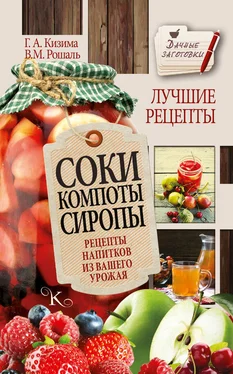 Галина Кизима Соки, компоты, сиропы. Лучшие рецепты напитков из вашего урожая обложка книги