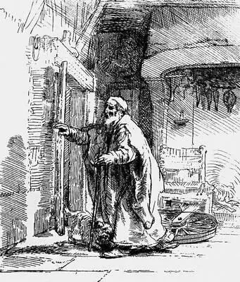 Рембрандт Слепой Товий 1651 Т Стейнлен Больной ребёнок Офорт и - фото 24