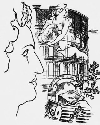 И И Нивинский Фронтиспис к книге И В Гёте Римские элегии Цветной офорт - фото 29
