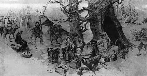 А И Гогиашвили Гурийцы укрывшиеся в лесу Карандаш 1906 Музей искусств - фото 11