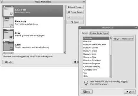 You can select a desktop theme from this list by clicking on it The theme will - фото 41