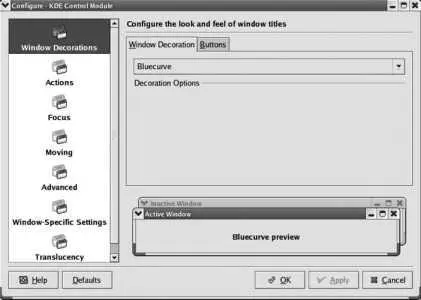 The KDE window manager kwin offers extensive configuration options Window - фото 47
