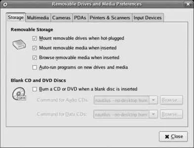 The first tab Storage contains four checkboxes for USB storage devices - фото 67