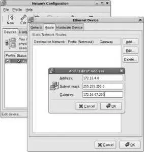 To add a new route click the Edit button then enter the network to be routed - фото 81