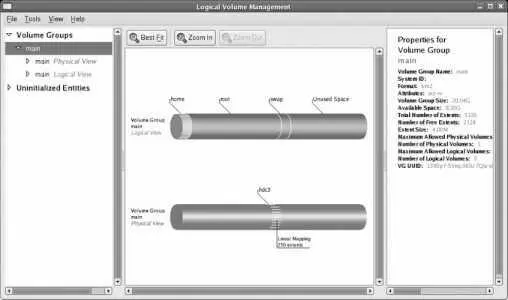61111 Growing a logical volume To increase the size of a logical volume - фото 111