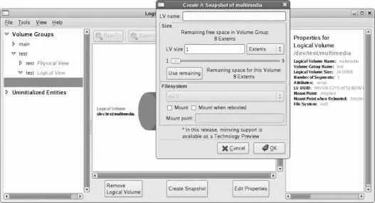 This dialog looks a lot like the dialog used to create a logical volume - фото 114