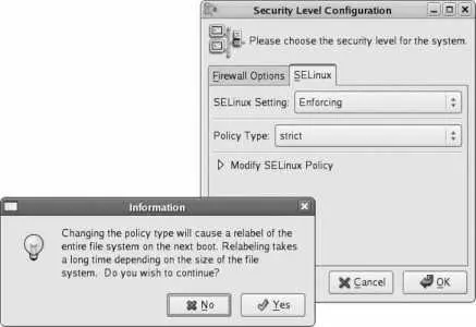To change the policy from the command prompt edit etcselinuxconfig and - фото 154