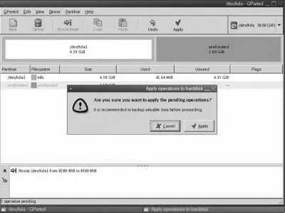 A progress display will appear while the partition is resized click Close when - фото 174