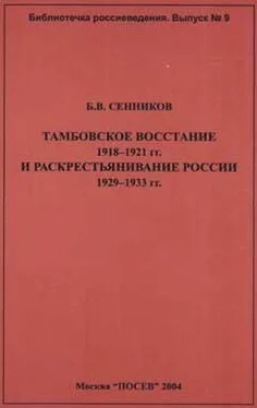 Б. Сенников Тамбовское восстание 1918-1921 гг. и раскрестьянивание России 1929-1933 гг обложка книги