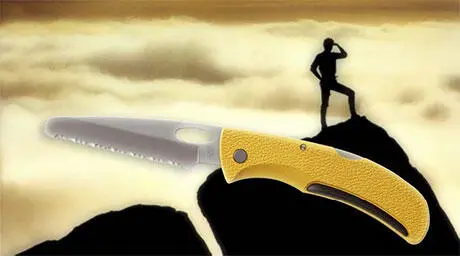 Модель спасательного ножа от Gerber обращает на себя внимание яркожелтой - фото 4