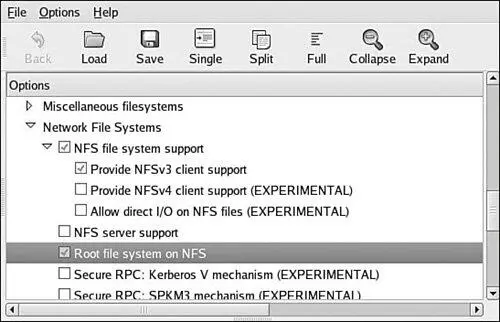 Notice that the NFS file system support has been selected along with support - фото 21
