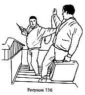 Одновременно нанести удар ногой по ближней к вам ноге противника рис 73в - фото 156