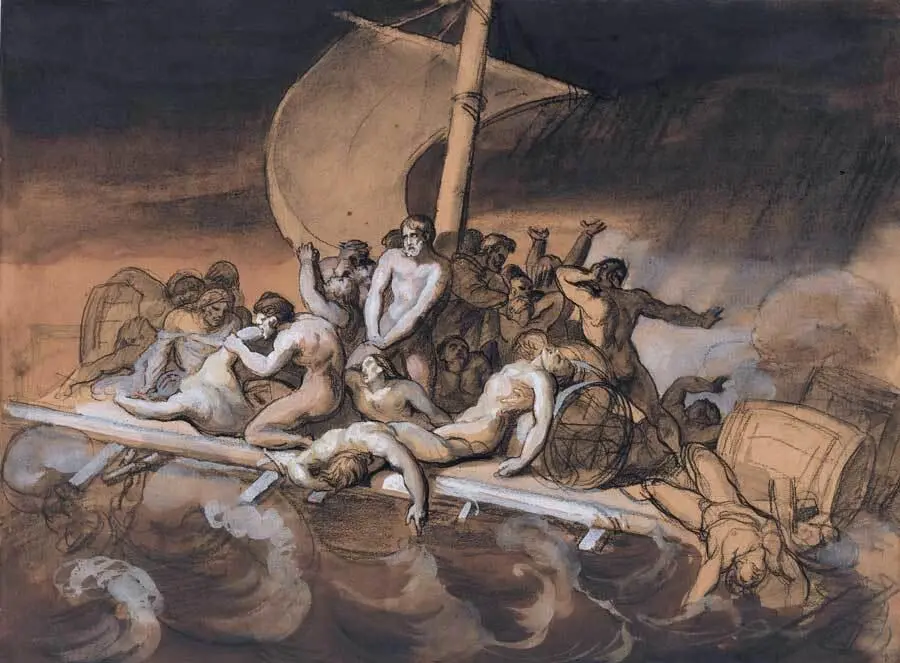 Теодор Жерико Каннибализм Эскиз к картине Плот Медузы Ок 18181819 - фото 3