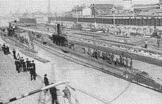 Итальянская подлодка Луиджи Торелли будущая UIT25 во время визита в Бордо - фото 402