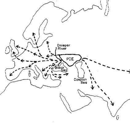 The inferred homeland where protoIndoEuropean PIE the mother tongue was - фото 9