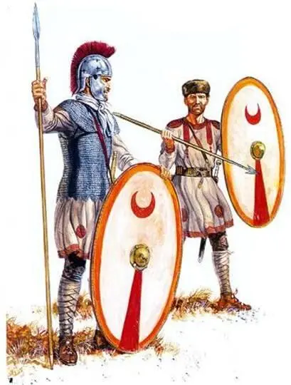 Рис 8 Воины auxilia palatina вспомогательных гвардейских формирований IVV - фото 17