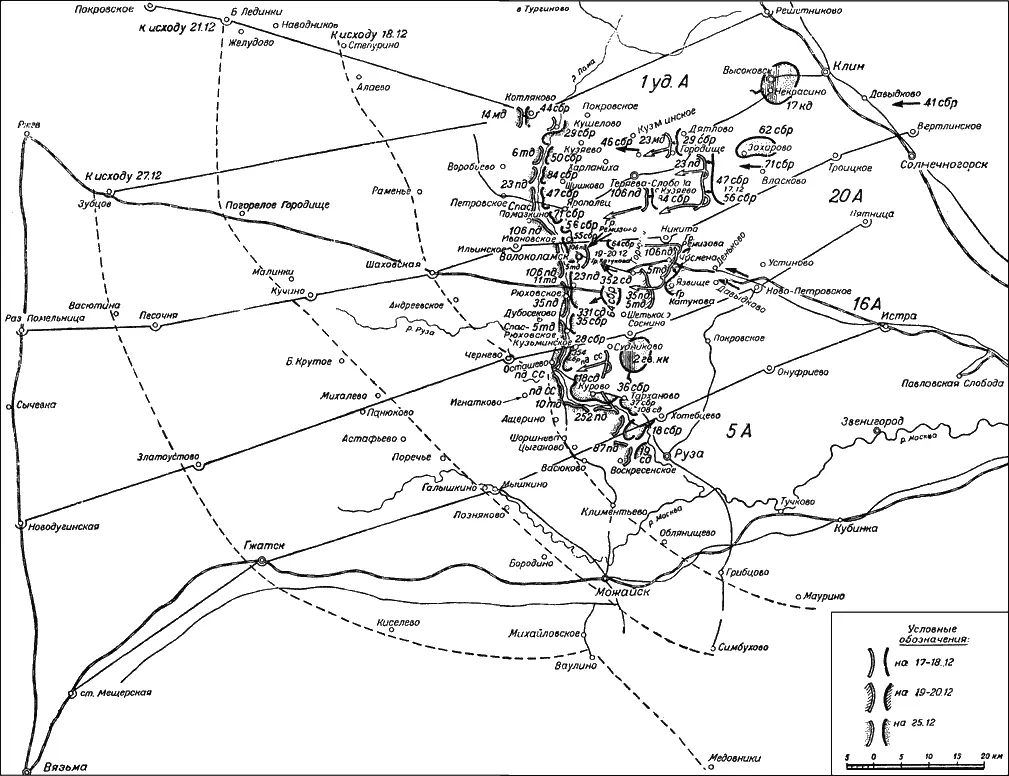 Схема 7 Наступательные бои правого крыла 1725 декабря 1941 г Взятие - фото 71