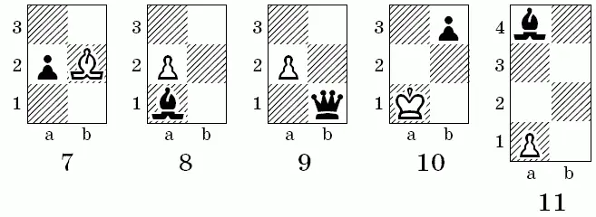 В положении 1 белые выигрывают после 1а2 или 1а2 Например 1 b2 - фото 187