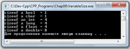 sizeof a bool 1 sizeof a char 1 sizeof an int 4 sizeof a long 4 - фото 123