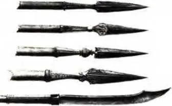 Рогатины и совня XIVXVII вв Старинная литография Копья XIVXVII вв - фото 75
