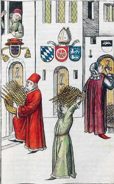 Цветная иллюстрация лист из Хроники 1457 года Австрия Приблизительно в 980 - фото 86