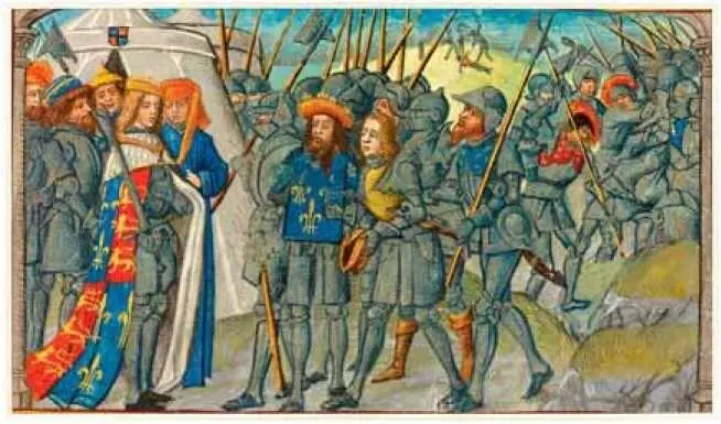 Исторические Хроники Генриха Пятого миниатюра 1485 года Численность войск - фото 222