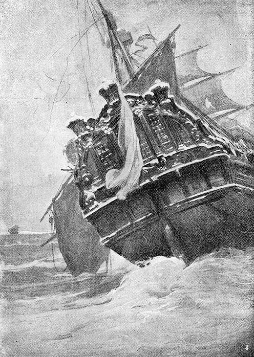 Английская эскадра уже исчезала вдали когда вдруг два ядра выпущенные из - фото 22