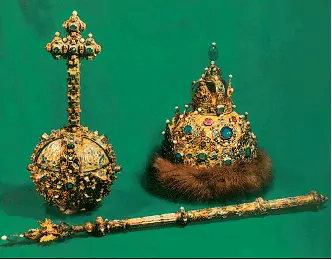 Большой наряд Михаила Федоровича шапка скипетр держава 16271628 гг - фото 22