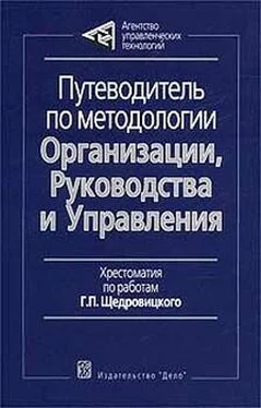 Георгий Щедровицкий Путеводитель по методологии Организации, Руководства и Управления обложка книги