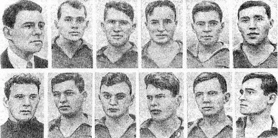 Состав команды ЦДКА 1940 года Слева направо С В Бухтеев тренер К - фото 4