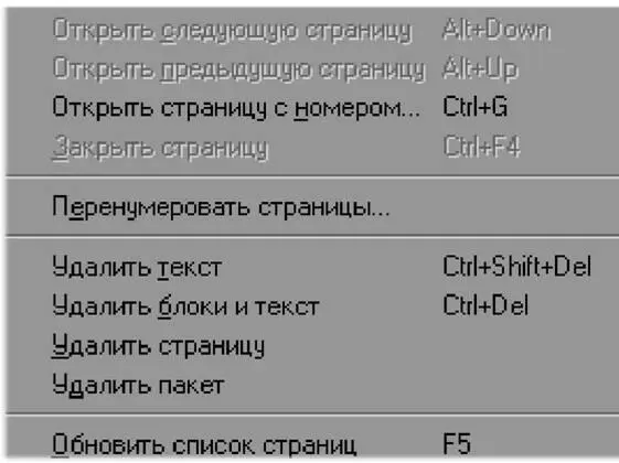 Открыть следующую Открыть следующую страницу пакета Открыть предыдущую - фото 31