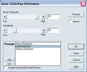 В меню Effects Noice Reduction Auto ClickPop Eliminator рис 3 выбираем - фото 53