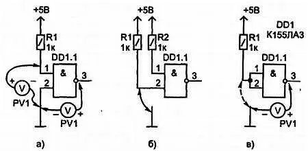 Рис 710 а б в Опытная проверка логики действия элемента 2ИНЕ К155ЛАЗ - фото 289