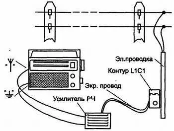Рис 1025 Использование осветительной сети в качестве антенны ДВ и СВ При - фото 414