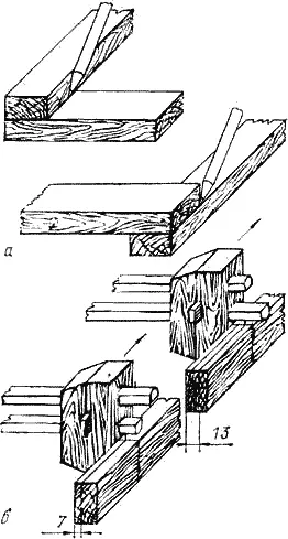Рис 18 Разметка шипового соединения а разметка длины шипа и проушины - фото 24