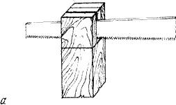 Рис 19 Проделывание проушины а запиливание боковых граней б - фото 25