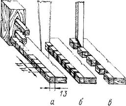 Рис 23 Подготовка ящичной вязки а разметка рейсмусом б запиливание - фото 33