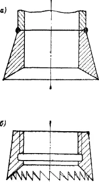 Рис 38 Трубный башмак а гладкий б фрезер Во время спуска обсадной - фото 52