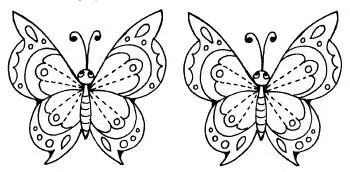 Раскрась одинаковых бабочек поразному Два Обведи все цифры 2 - фото 10