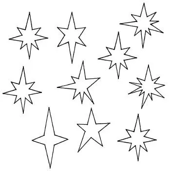 Найди сосчитай и раскрась все одинаковые по форме звездочки Раскрась - фото 9