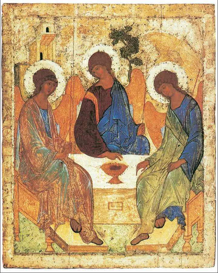 Андрей Рублёв Троица 1420е гг Государственная Третьяковская галерея - фото 84